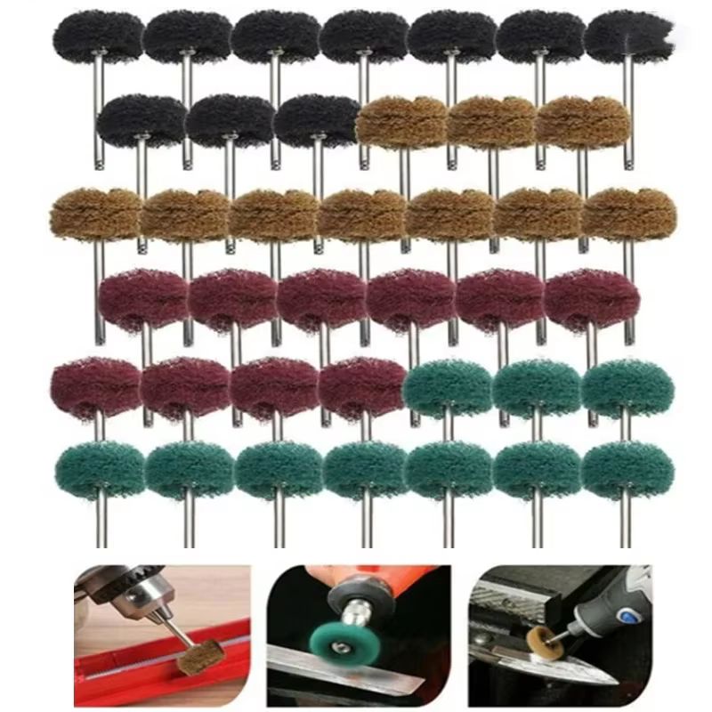 Ensemble de 5 à 20 mini-brosses abrasives pour perceuse