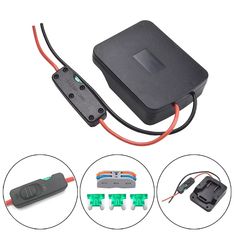Pour Parkside bricolage adaptateur de roue électrique pour Kit de convertisseur de batterie 20V avec fusibles