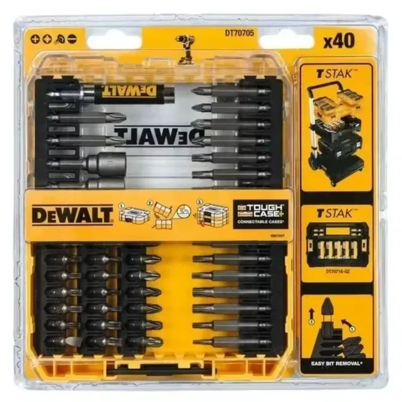 DEWALT DT70705 jeu d'embouts de tournevis dans un boîtier robuste 40 pièces jeu