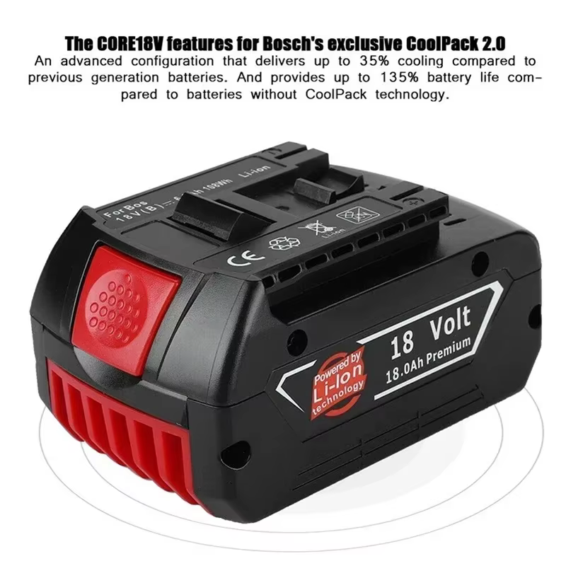Batterie 18V 18.0Ah pour perceuse électrique Bosch