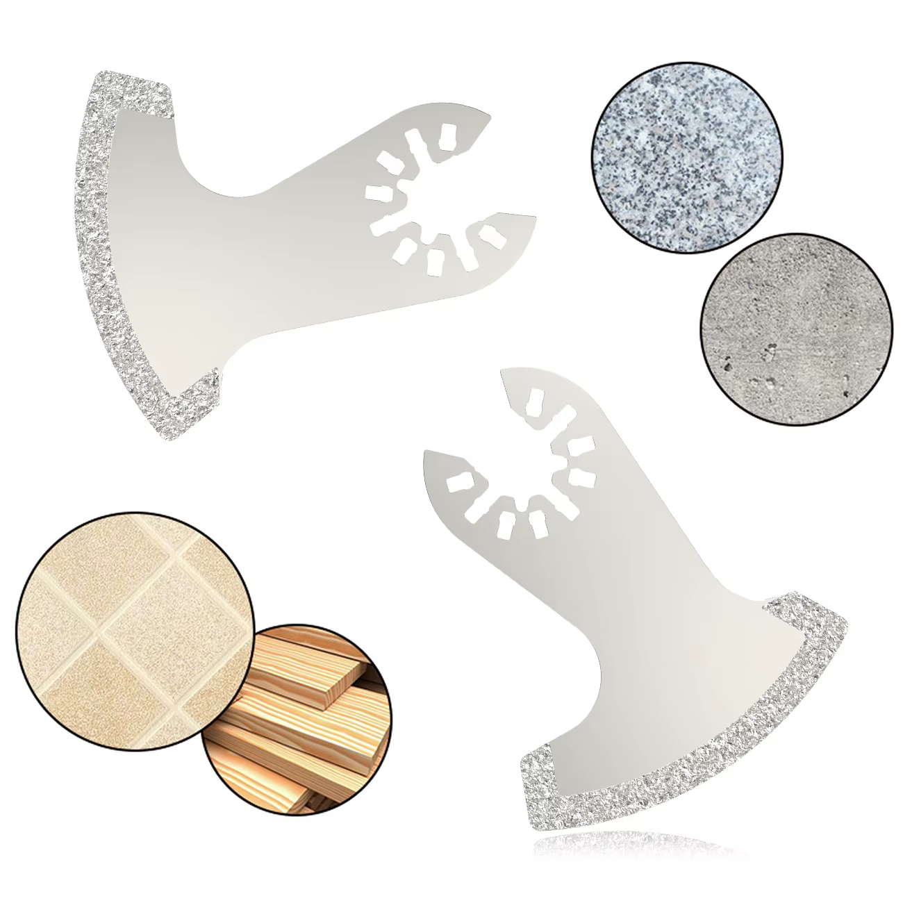 Lames de scie diamantées oscillantes, multi-outils, coupe-acier à haute teneur en carbone, adaptées au câble Fein Bosch Milwaukee Porter Dewalt 4 pièces