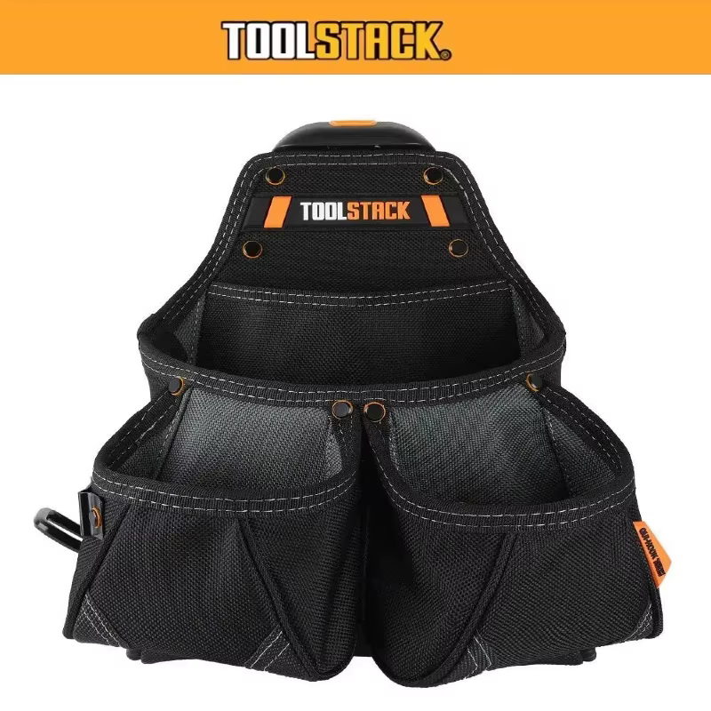 TOOLSTACK Ceinture porte-outils multifonctionnelle à double poche pour électricien