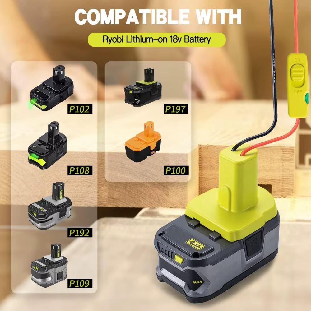 Adaptateur de batterie pour Ryobi 18V