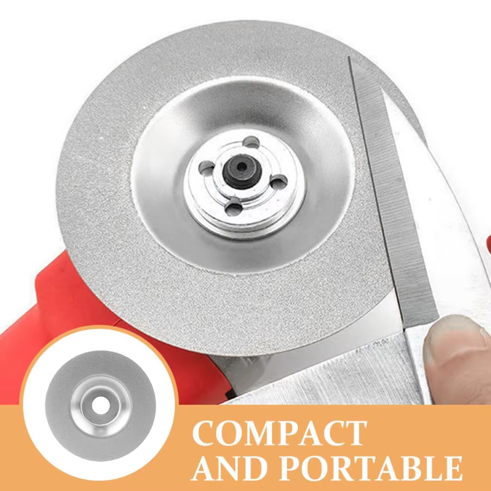 1pc diamant roue d'affûtage 100mm émeri disque d'affûtage disque abrasif 400-1000 grain pour meuleuse d'angle cuisine ciseaux outils