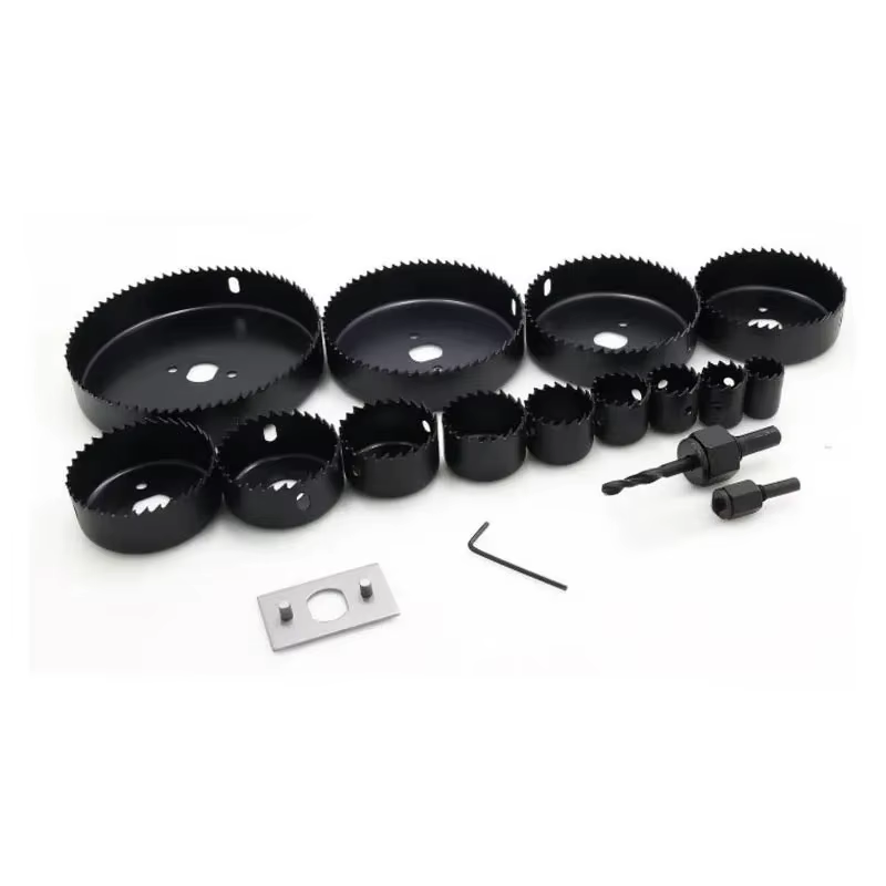JUSTINLAU 16 pièces de 19-127mm scie cloche pour le travail du bois boîte en plastique ensemble outil de forage de