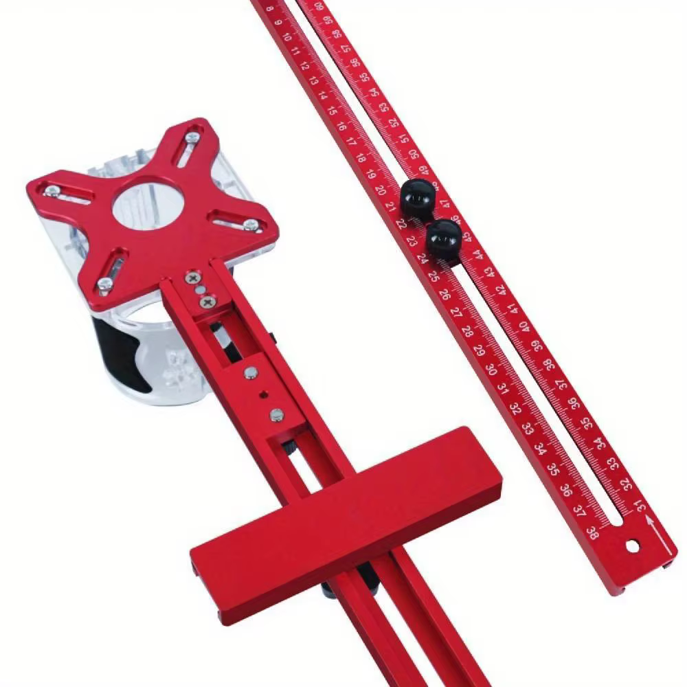 Gabarit de découpe circulaire réglable en aluminium pour routeur