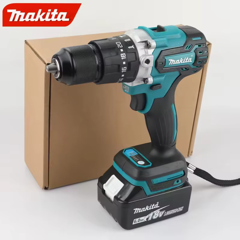 Perceuse à percussion Makita DDF487 10 mm sans balais 18 V lithium-ion rechargeable