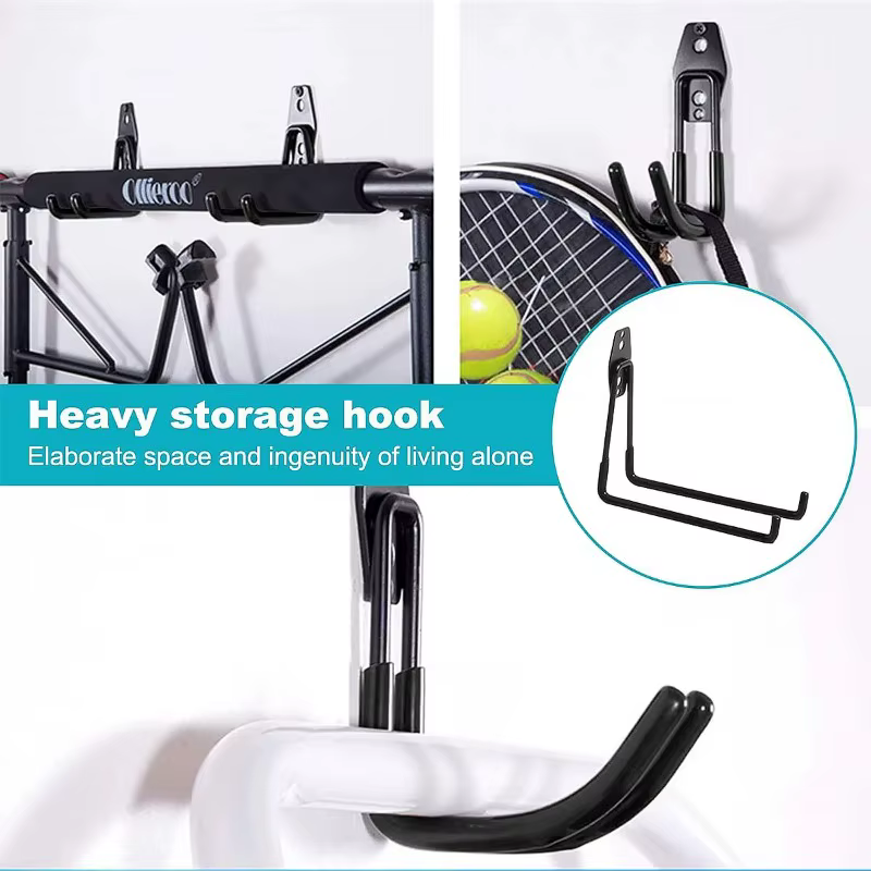 Crochets de rangement muraux robustes pour garage - Organisateur d'outils suspendus pour outils de jardin - Solution d'optimisation de l'espace