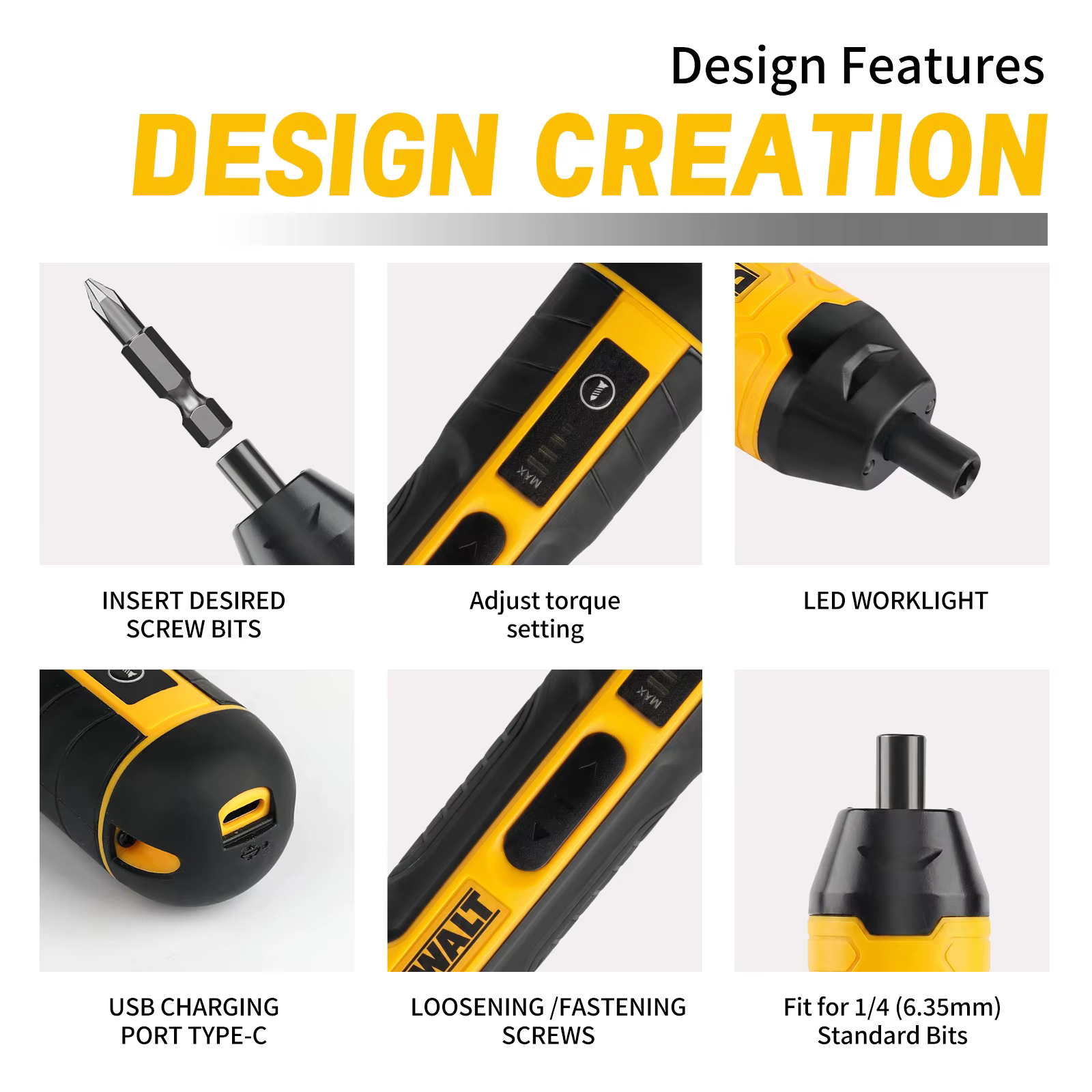 Tournevis électrique sans fil DEWALT HT422, perceuse réglable rechargeable 1300mAh, démontage multifonctionnel