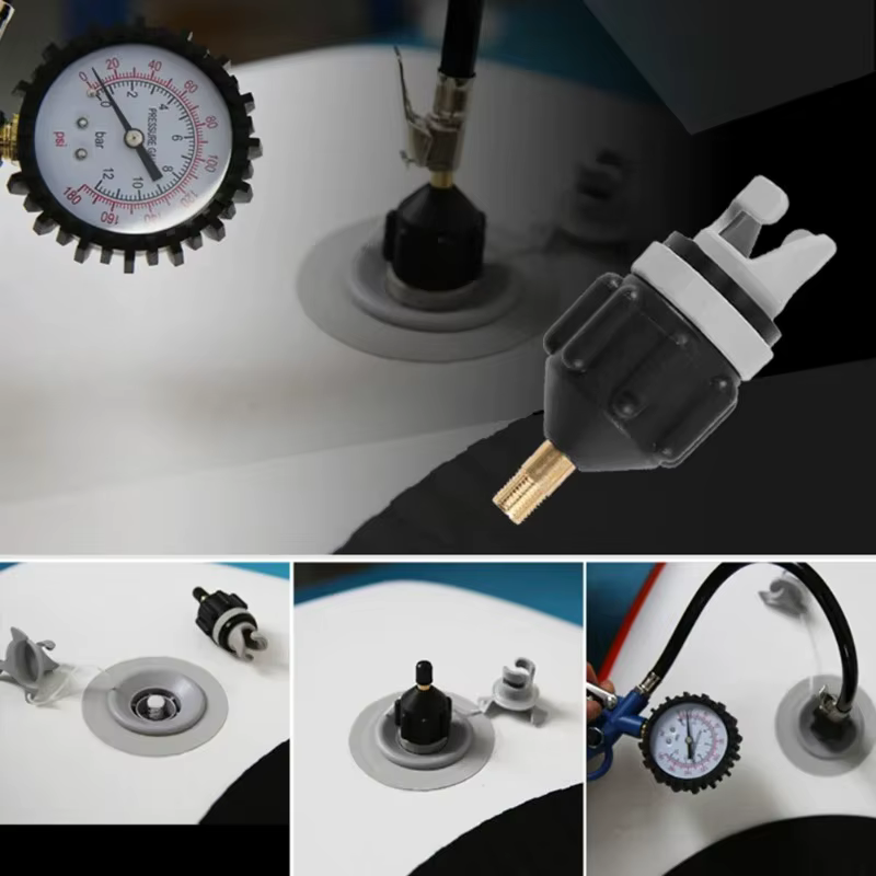 Kit d'adaptateurs de valve d'air multifonction pour planche de SUP gonflable, kayak, bateau à pagaie - Adaptateur de pompe, connecteur de valve d'air, combo