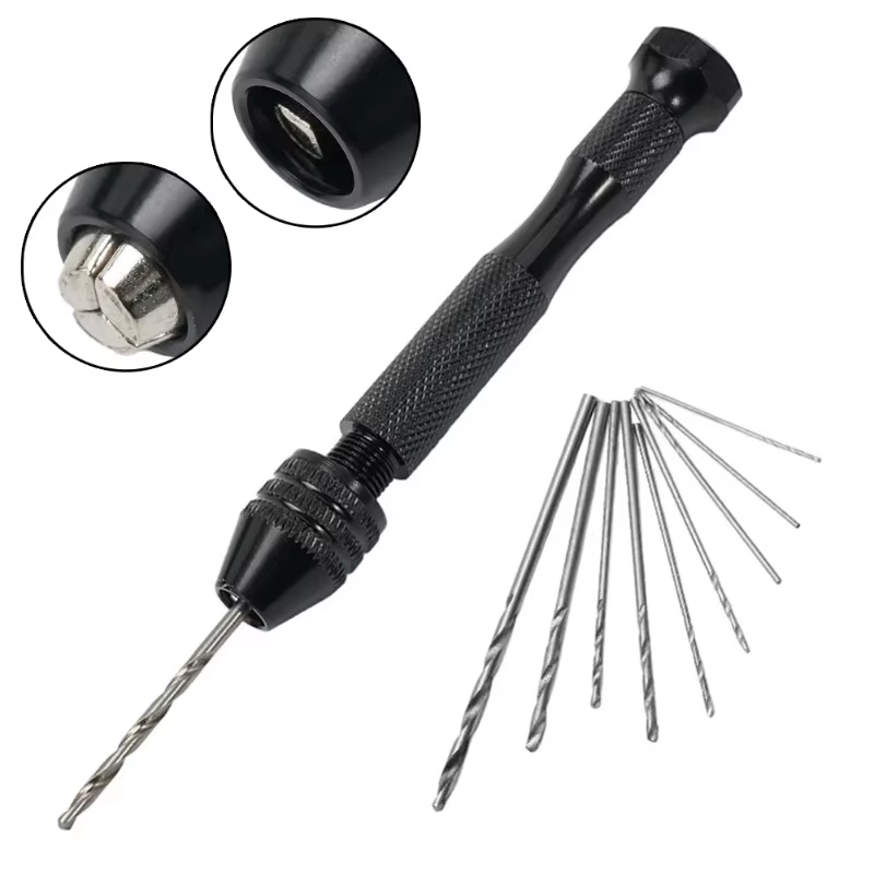 Mini perceuse à main avec forets de 0.8 à 3.0mm