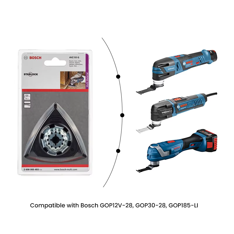 Bosch Starlock AVZ 93 Micro Ptrack Poignée Delta Ponçage Base Compatible