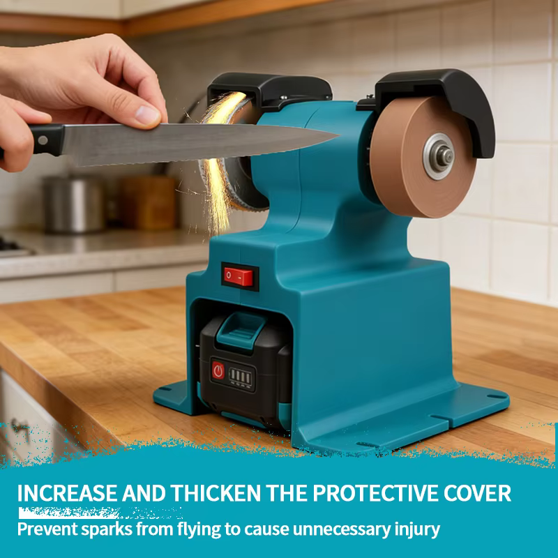 Meuleuse électrique sans fil Electric Goddess 200W pour batterie Makita 18V Pierre à polir et à affûter double pour couteaux