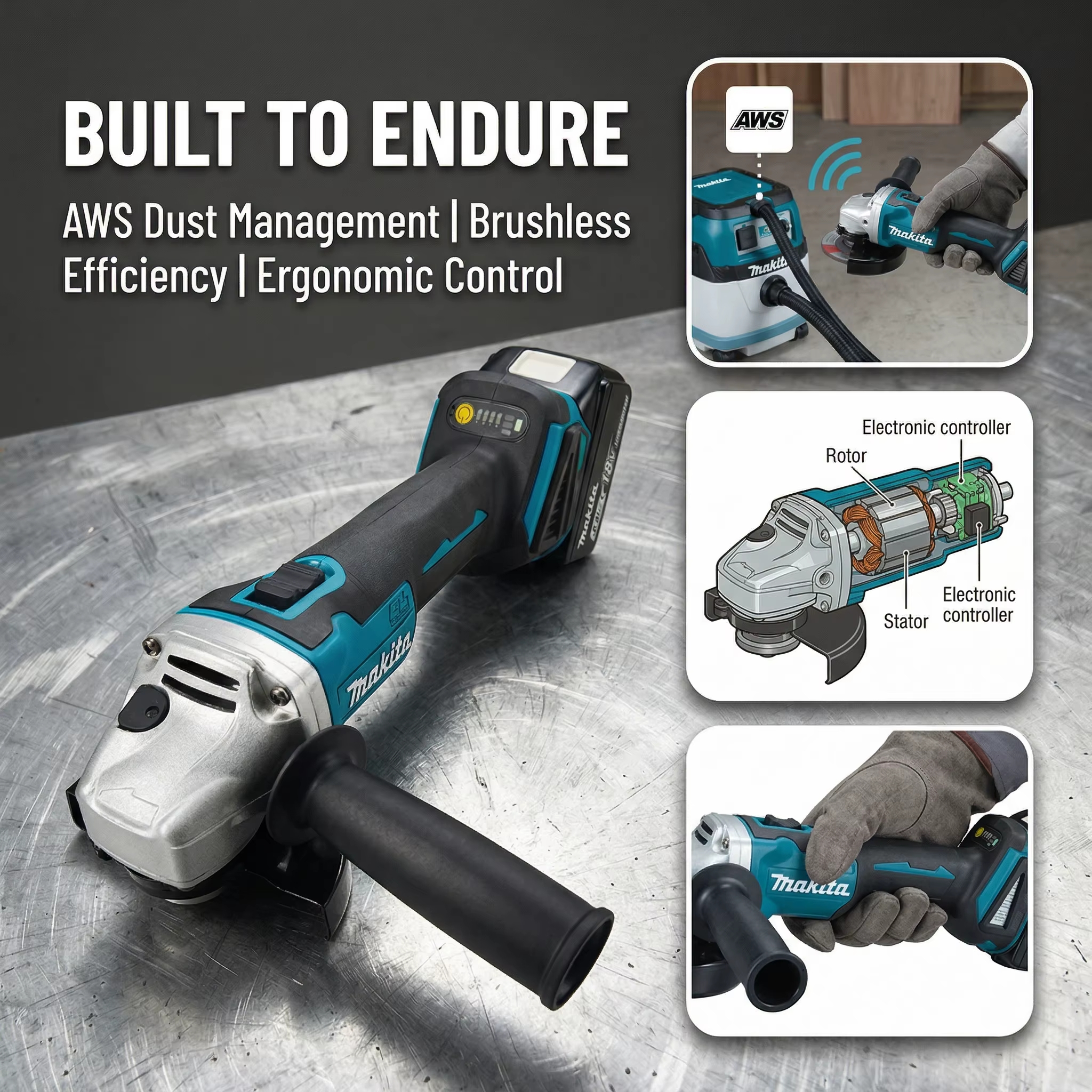 Meuleuse d'angle sans fil MAKITA DGA404 18V