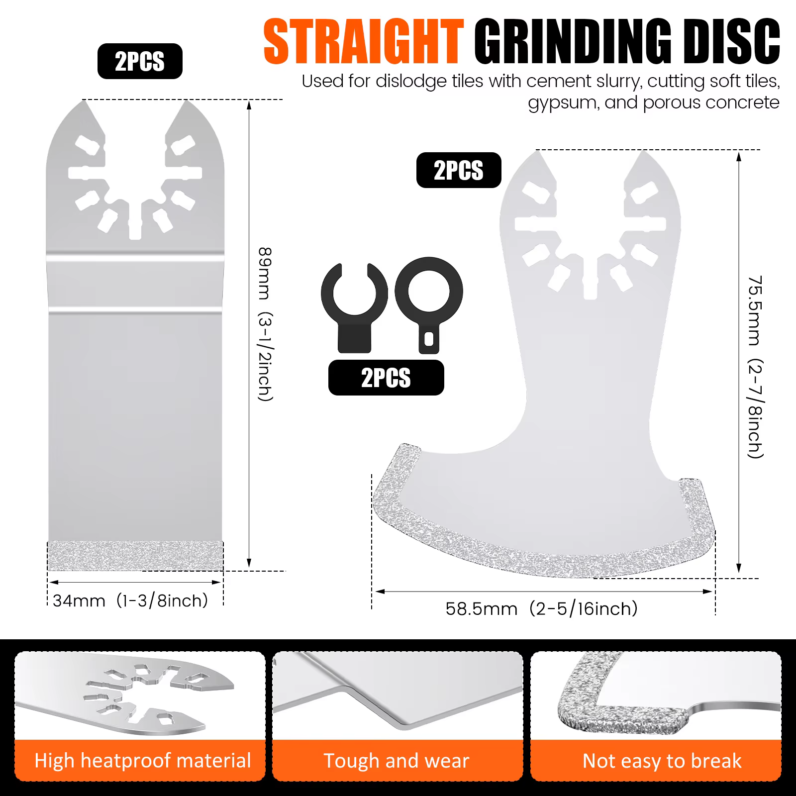 3-12 pièces diamant Segment balançoire multi-outil lame oscillante mortier outil de coupe précis multifonctionnel coulis dissolvant lames Kit