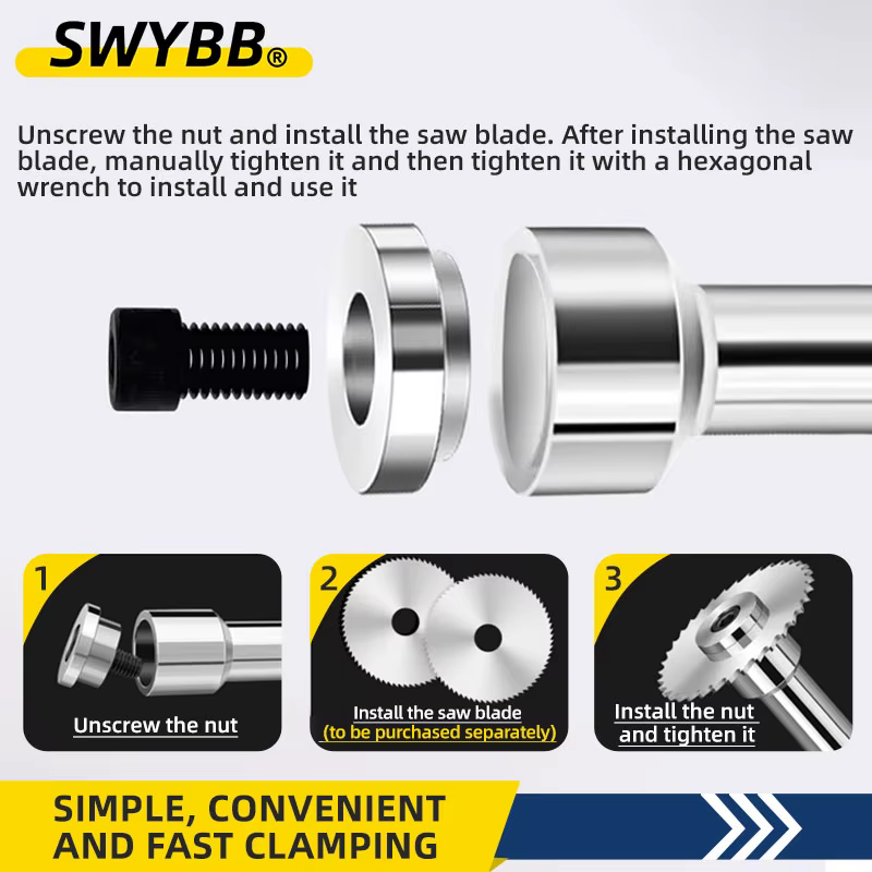 SWYBB scie fraise fente CNC rainurage usinage métal outil de coupe serrure avant 10mm 13mm