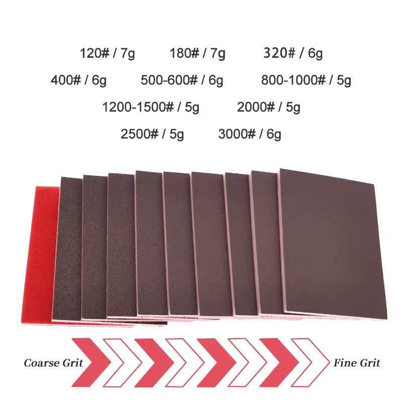 5-50 pièces Bloc de ponçage en mousse souple 75x100mm