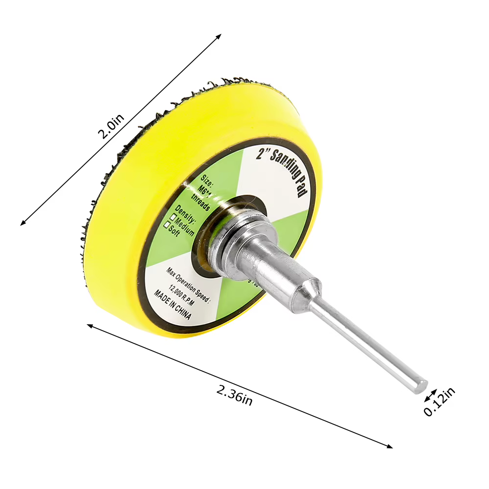 Kit de disques de ponçage à tige de 2 "avec plaque de support