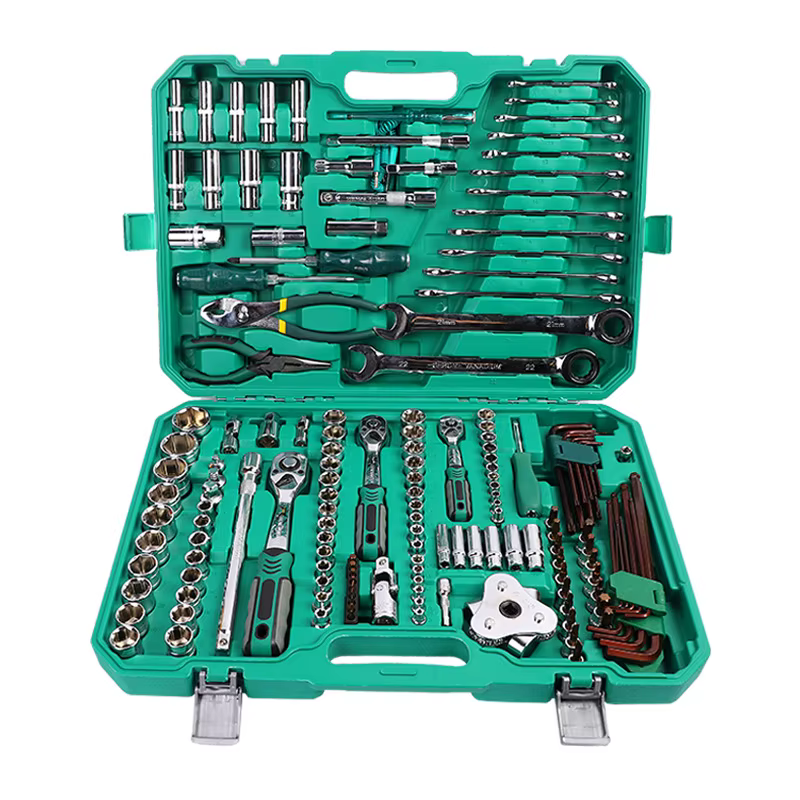 Ensemble d'outils en acier au carbone de 216 pièces, design type valise