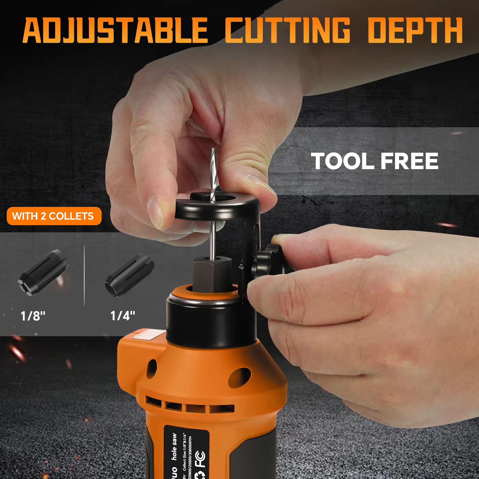Outil de découpe sans fil pour cloisons sèches, 30000 tr/min, scie rotative électrique sans balais, 3 vitesses, pour la découpe du bois et du plâtre, compatible avec la batterie Dewalt 20V