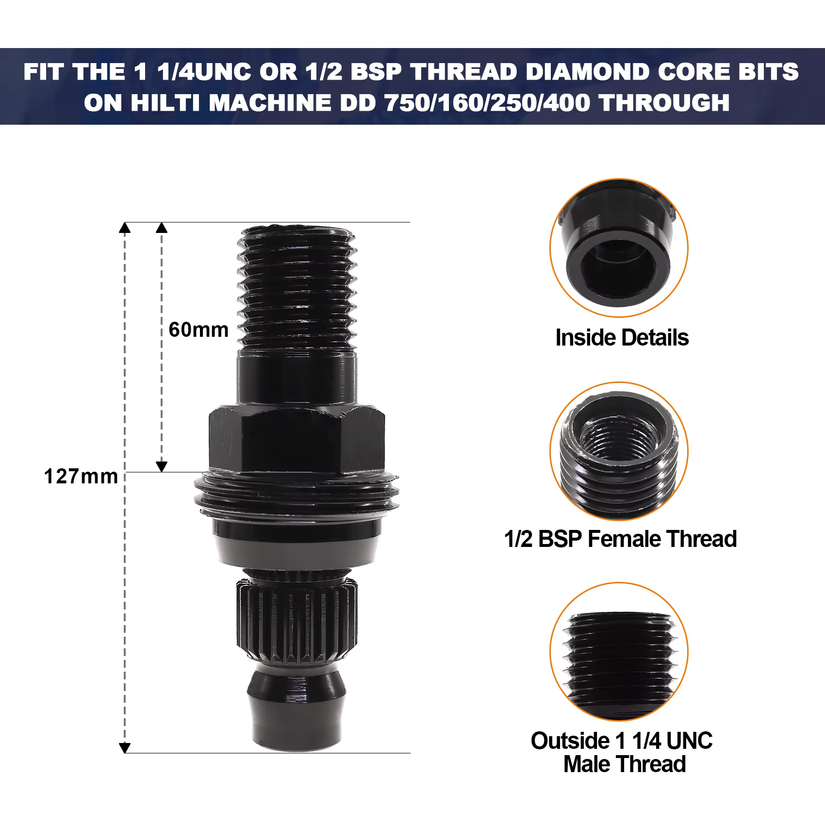 BRSCHNITT 1pc Adaptateur DD-BU pour perceuse à noyau HILTI