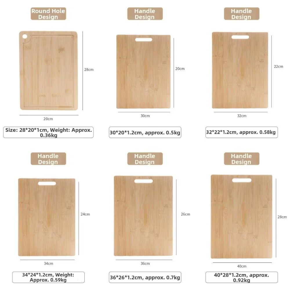 Planche à découper en bambou écologique, double face, portable, durable, pour couper les légumes, la viande, planche à découper pour le camping
