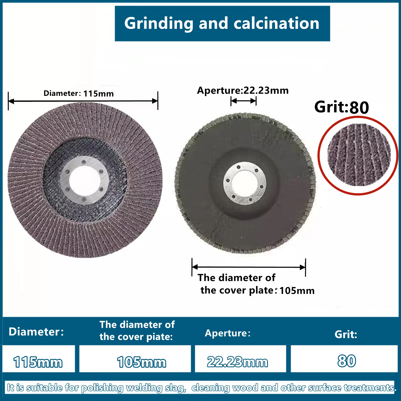 Disques de ponçage à lamelles de 115mm