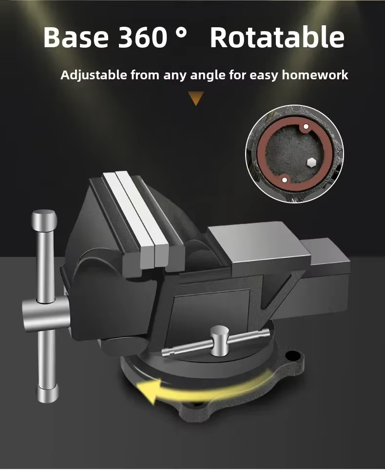 Étau d'établi industriel robuste avec multifonctionnalité pour usage domestique AE