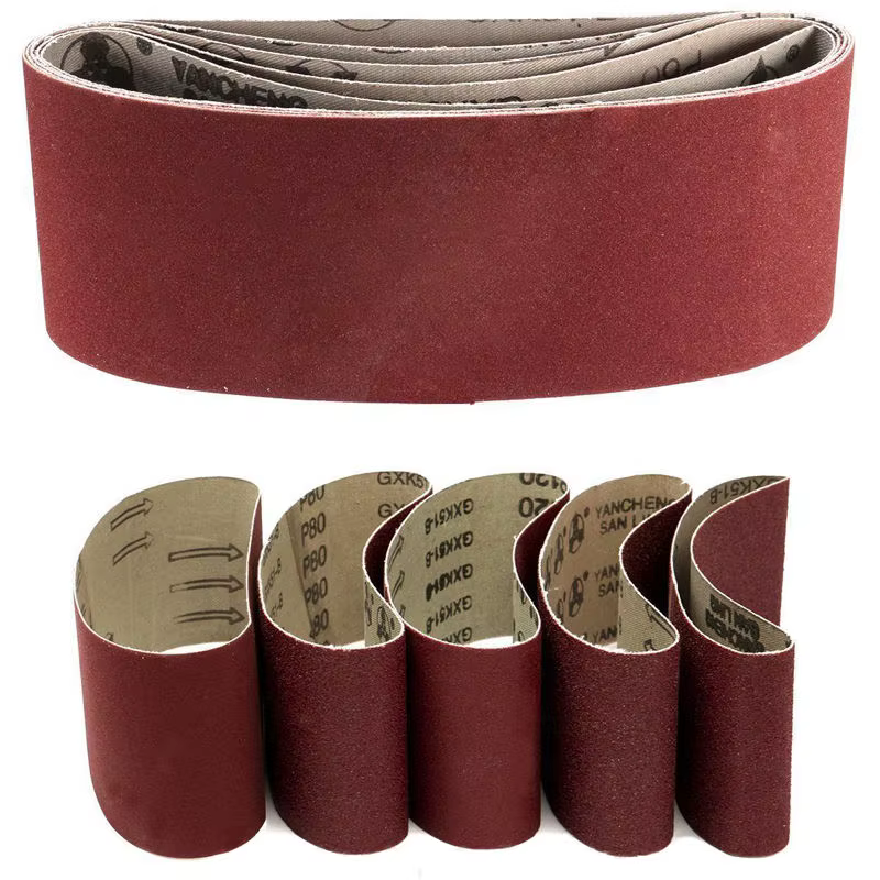 5 pièces bandes abrasives 75x457 Mm qualité mixte 60 80 120 240 grain outil électrique ponceuse Lot pour cuir métal bois meulage et polissage