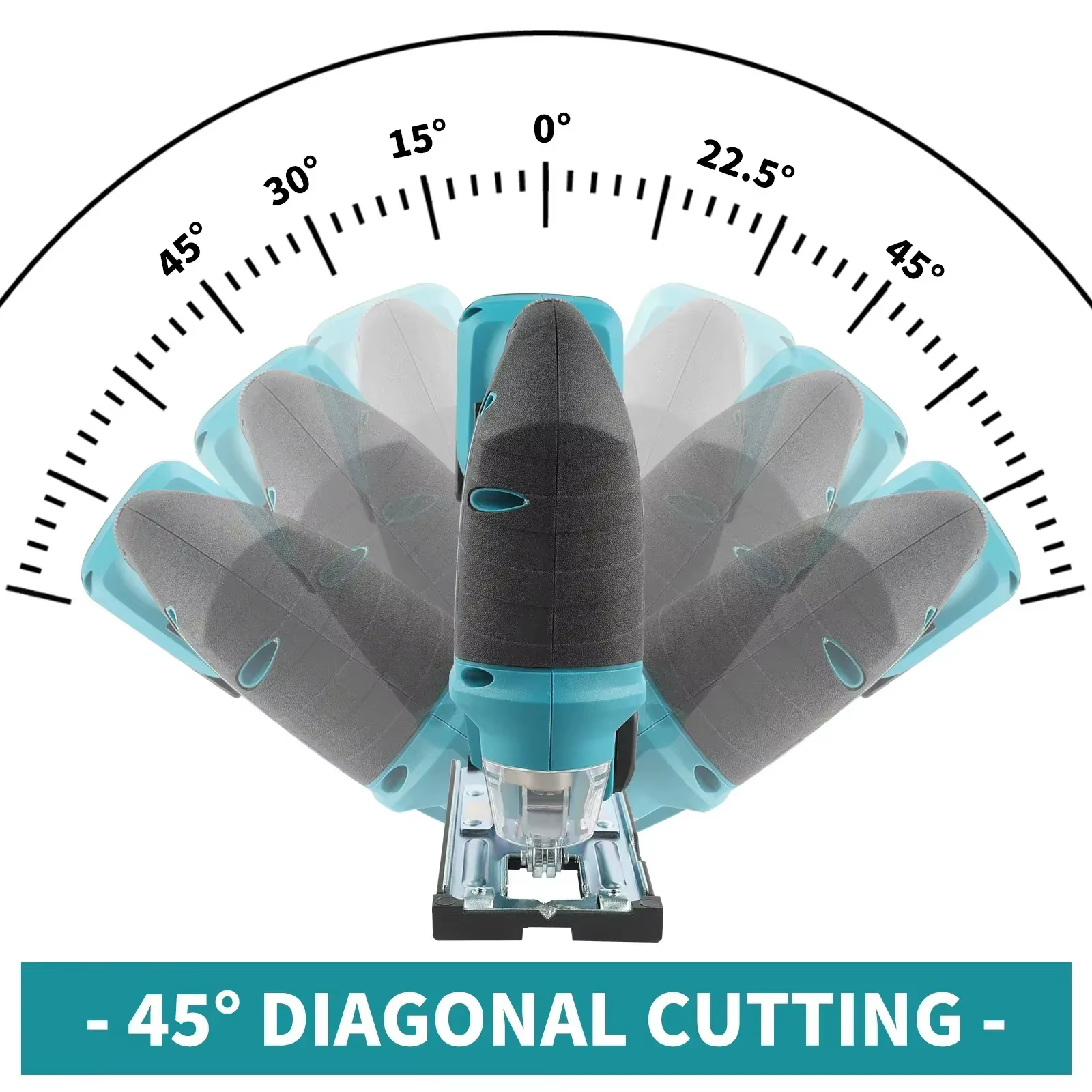 Scie sauteuse électrique Makita DJV182Z 18V sans fil avec poignée en forme de baril et lame
