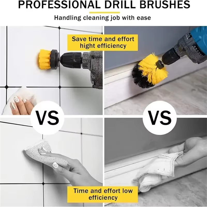 Ensemble de brosses de nettoyage pour perceuse