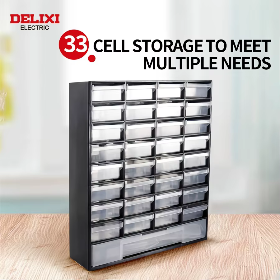 Armoire de rangement d'outils DELIXI ELECTRIC à 33 compartiments