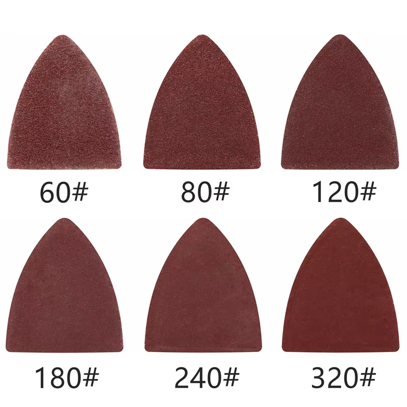 Vearter 31 pièces tampon de sable multi-outils oscillant au doigt avec feuille de papier de verre à crochet et boucle pour le meulage des bavures de bois et le dérouillage du métal