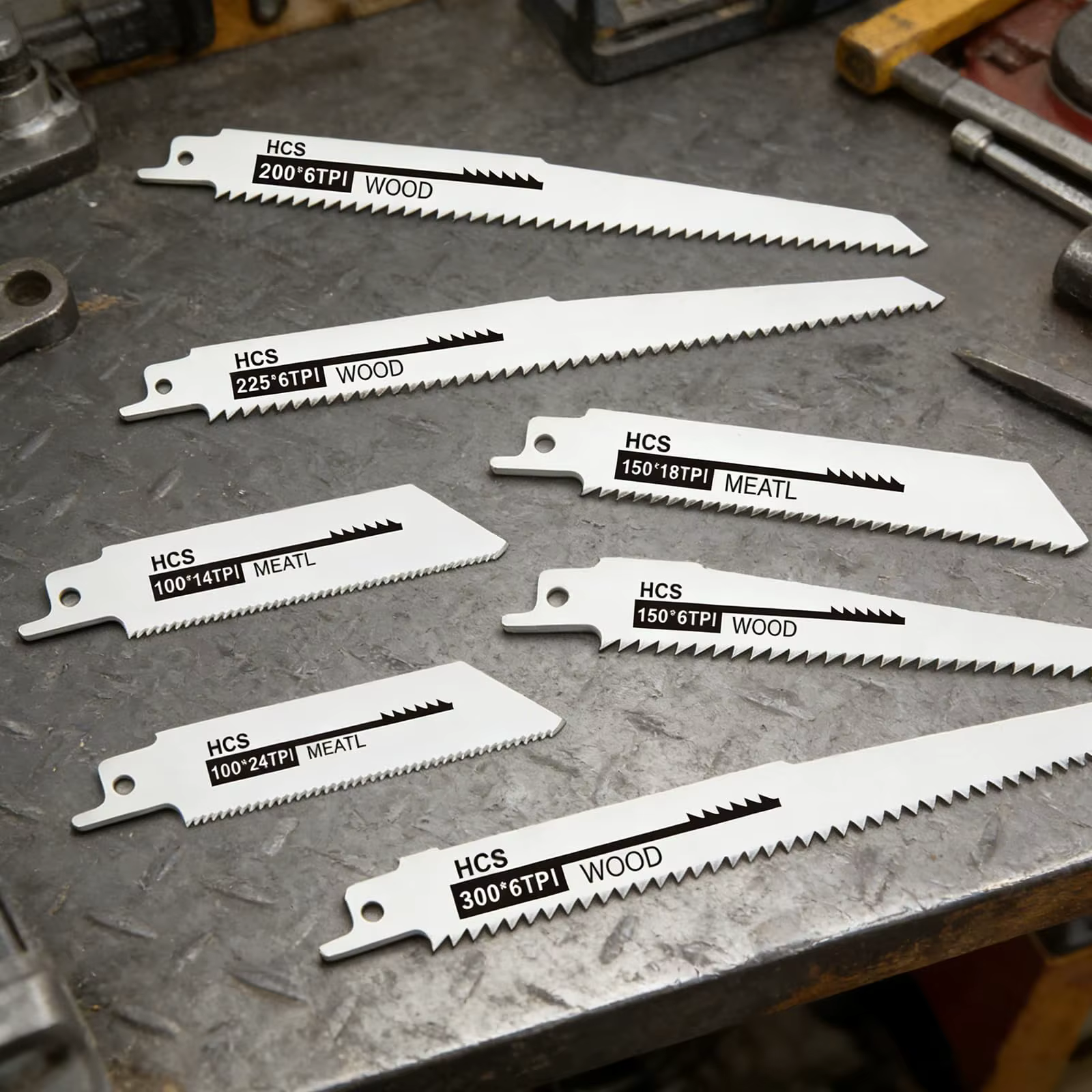 Lot de 10 lames de scie sabre à changement facile avec étui de rangement