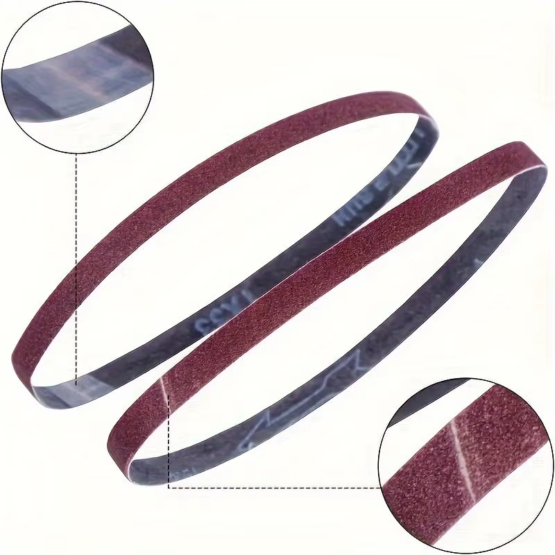60 bandes abrasives de 13 × 457 mm
