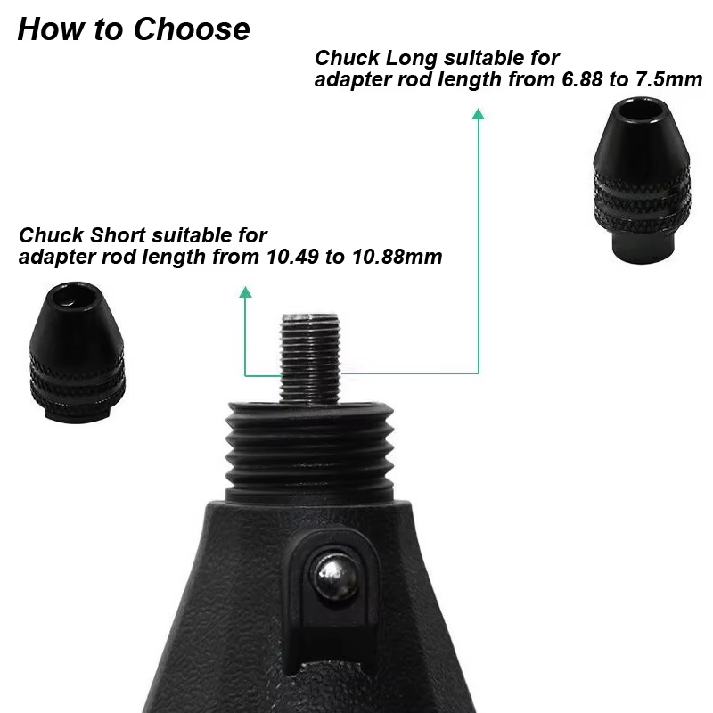 Mini adaptateur de mandrin de perceuse multi-sans clé