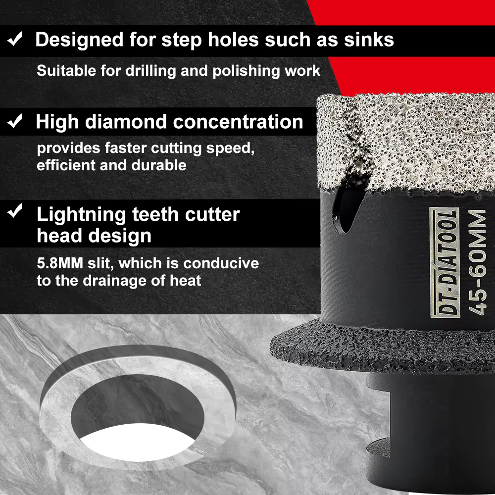Diatool diamant lavabo ouvre-bassin trou scie foret