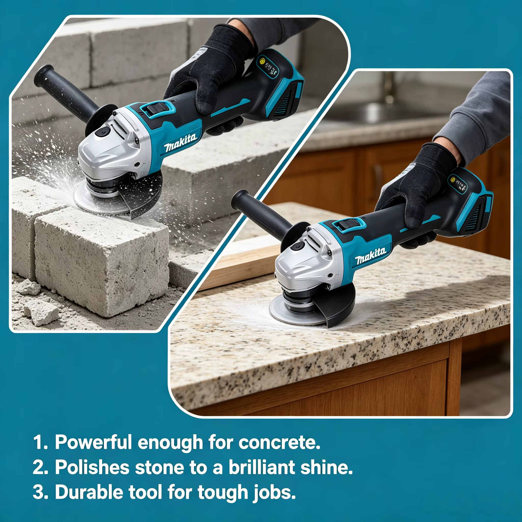 Makita DGA504 18V 6.0Ah Meuleuse d'angle sans balais 125 mm pour la découpe et le meulage des métaux (outil sans batterie)