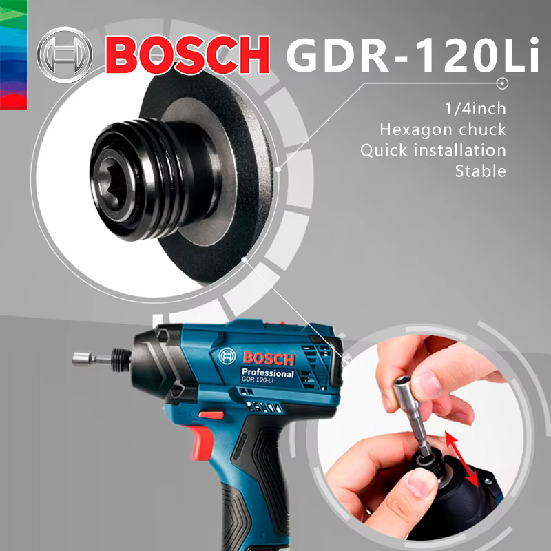 Bosch Original GDR 120-LI clé à chocs sans fil Rechargeable 100Nm pilote tournevis électrique perceuse à percussion