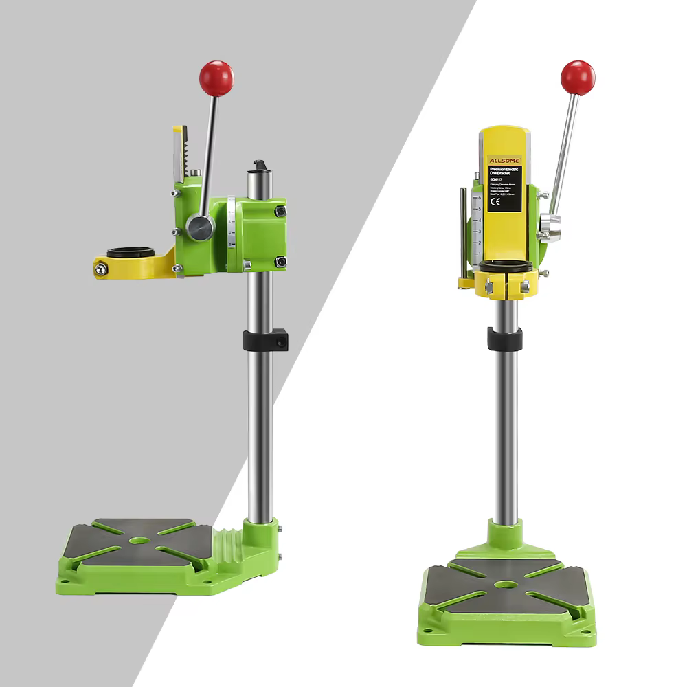 ALLSOME MINIQ — Support pour perceuse électrique, presse pour machine de forage, avec cadre de fixation, rotatif à 90 degrés, pince pour établi, BG6117