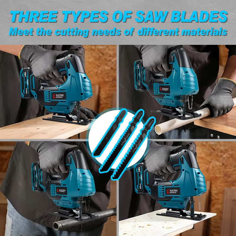 Scie sauteuse électrique sans fil sans balais avec assistance laser pour batterie Makita 18V