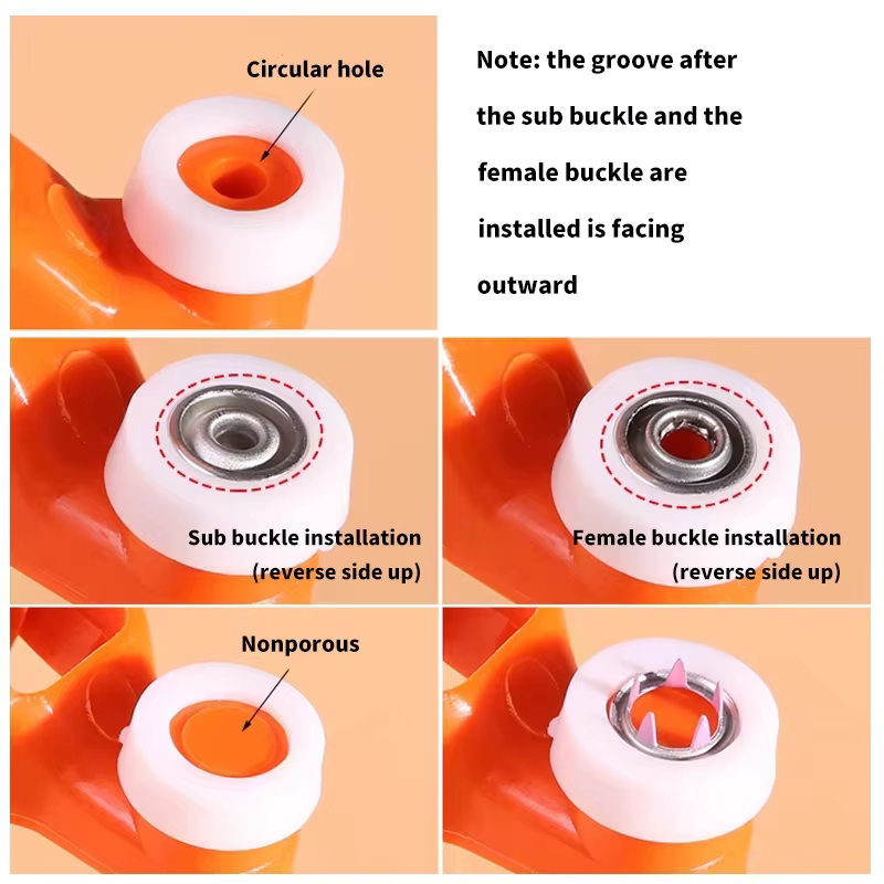 Kit de boutons-pression avec pince à pression manuelle, 50 boutons-pression métalliques pour la couture, les travaux manuels, les vêtements et les chapeaux