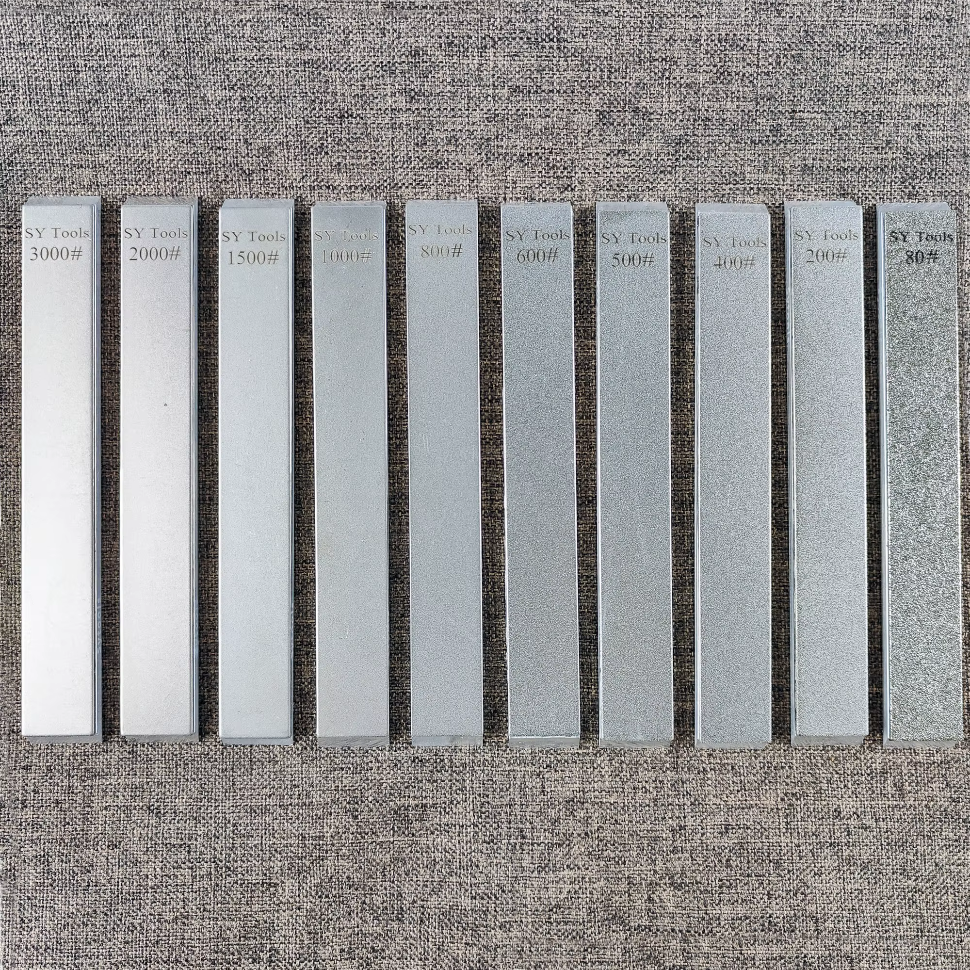 SYTOOLS – jeu de pierres à aiguiser en diamant vierge en alliage d'aluminium