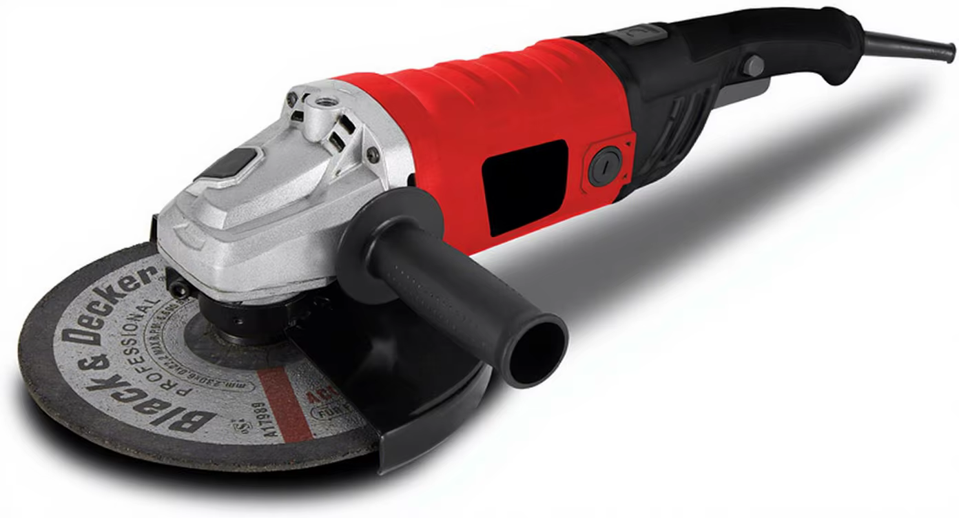 Meuleuse d'angle électrique sans fil industrielle robuste de 230 mm (9 po) 6500 tr/min 2200 W avec interrupteur à palette et poignée arrière rotative