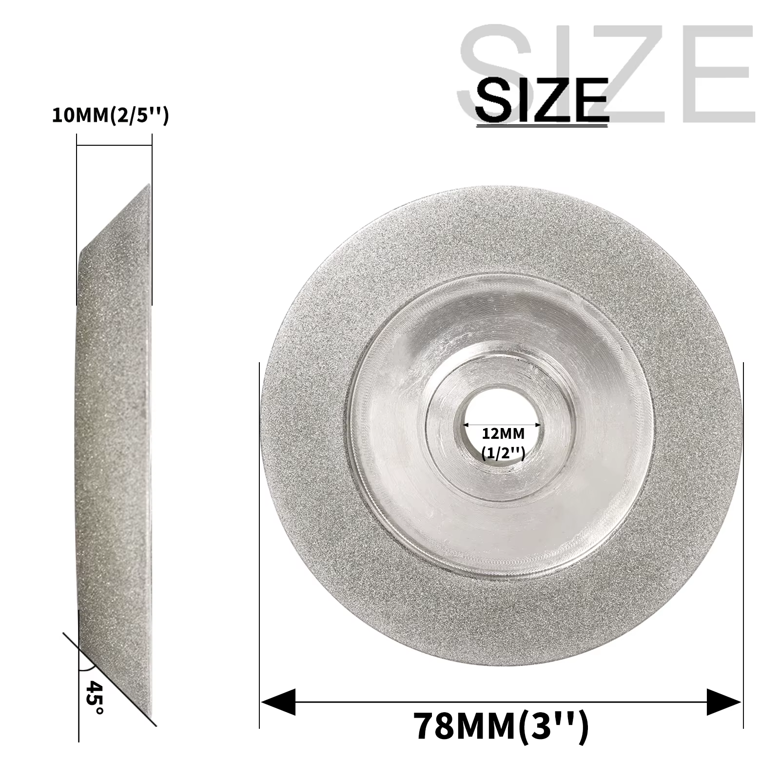 3 "78mm Diamant Meule Cutter Meuleuse Cercle Affûteuse Disque Carbure Métal Tungstène Acier Fraise