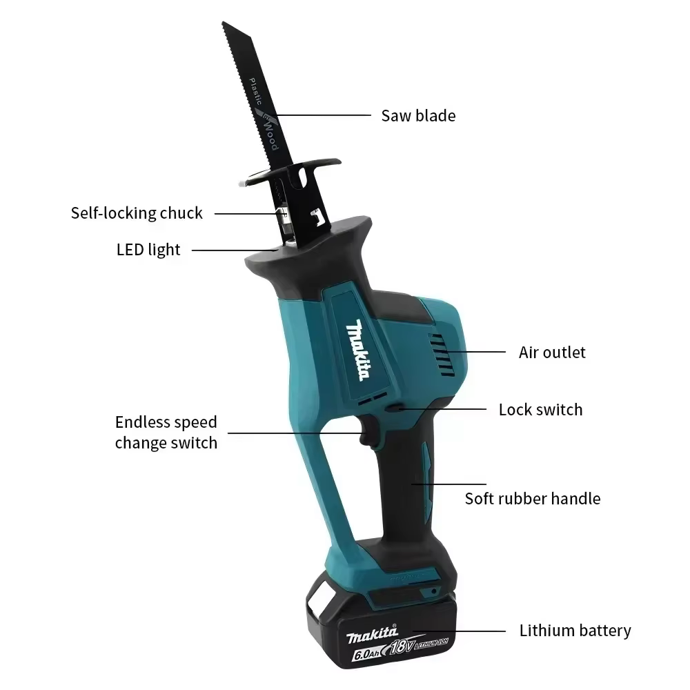 Scie à onglet portative Makita DJR189 18V sans fil