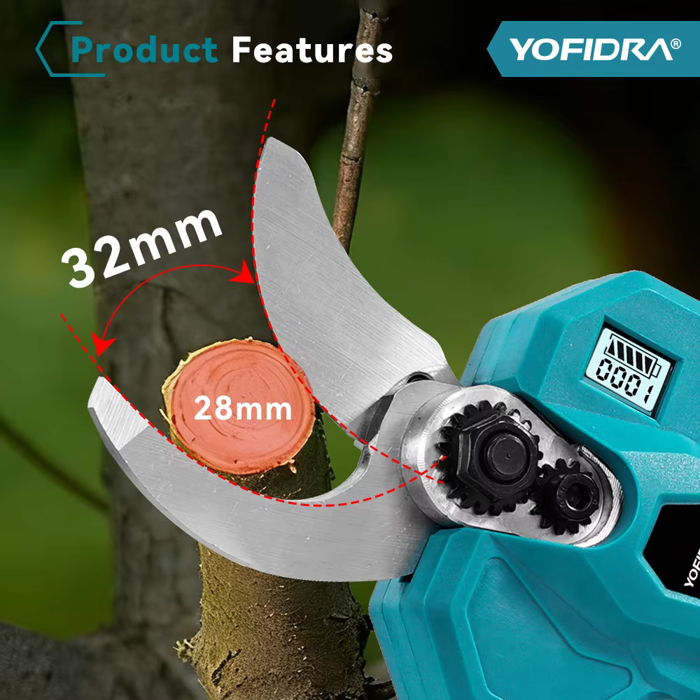 Sécateur électrique sans fil YOFIDRA 32 mm
