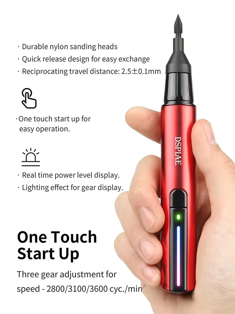 DSPIAE ES-A ponceuse alternative stylo de meulage électrique modèle en plastique tête de papier de ponçage