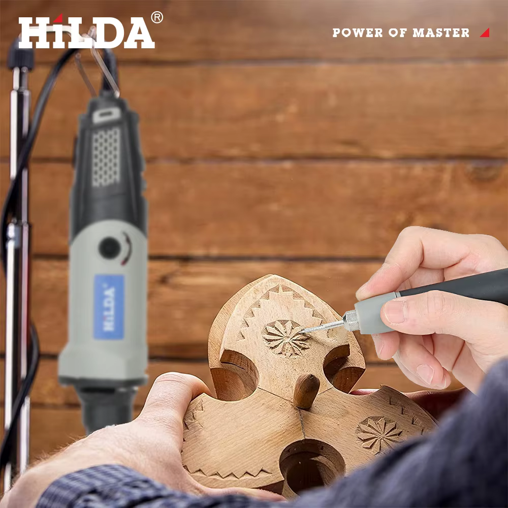 HILDA 400W outil rotatif 6 positions outils de meulage Mini perceuse meuleuse électrique