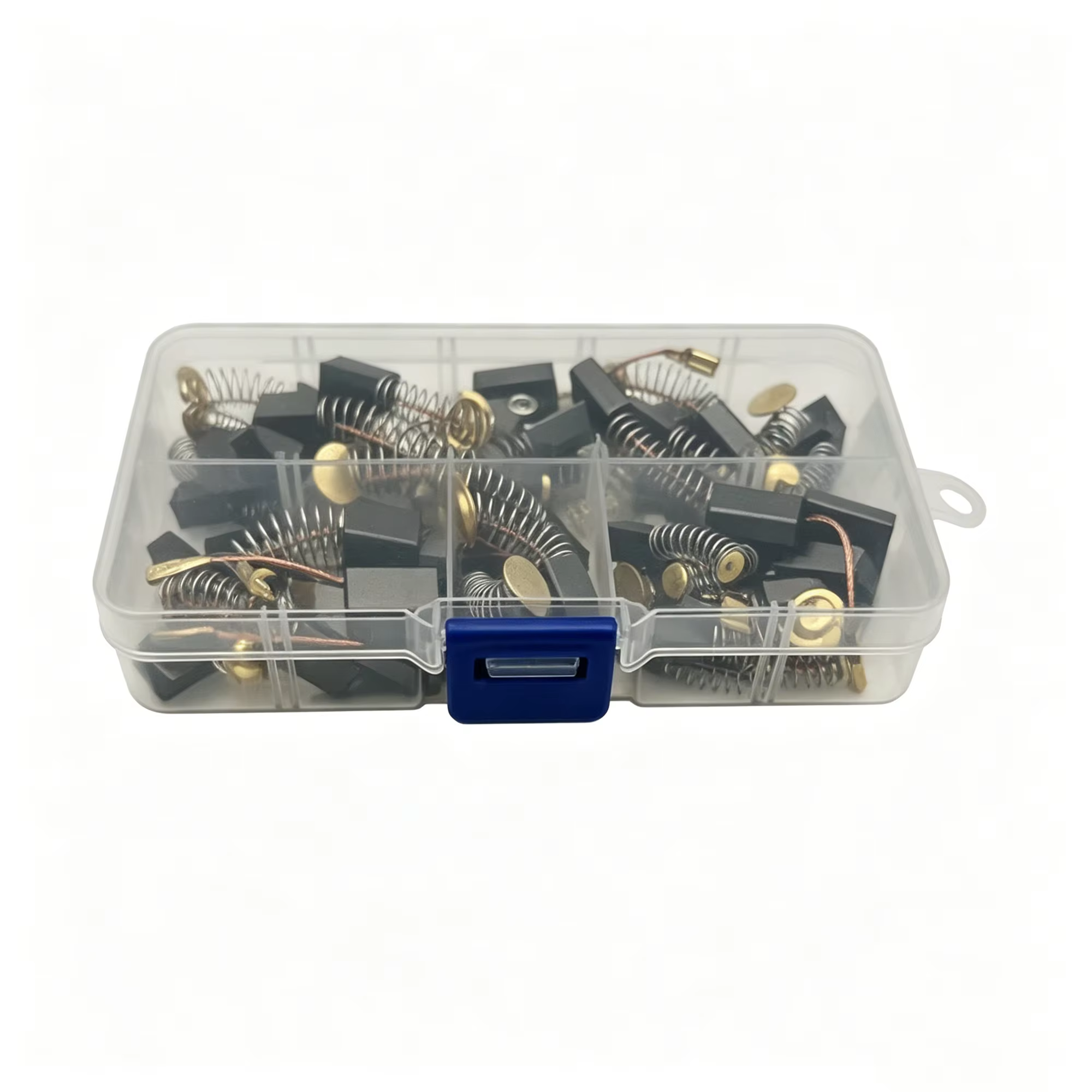 Lot de 50 balais de charbon robustes avec base métallique - Convient aux perceuses électriques, ponceuses, meuleuses d'angle, moteurs - Ensemble de pièces de réparation de moteur durables, 50 pièces (